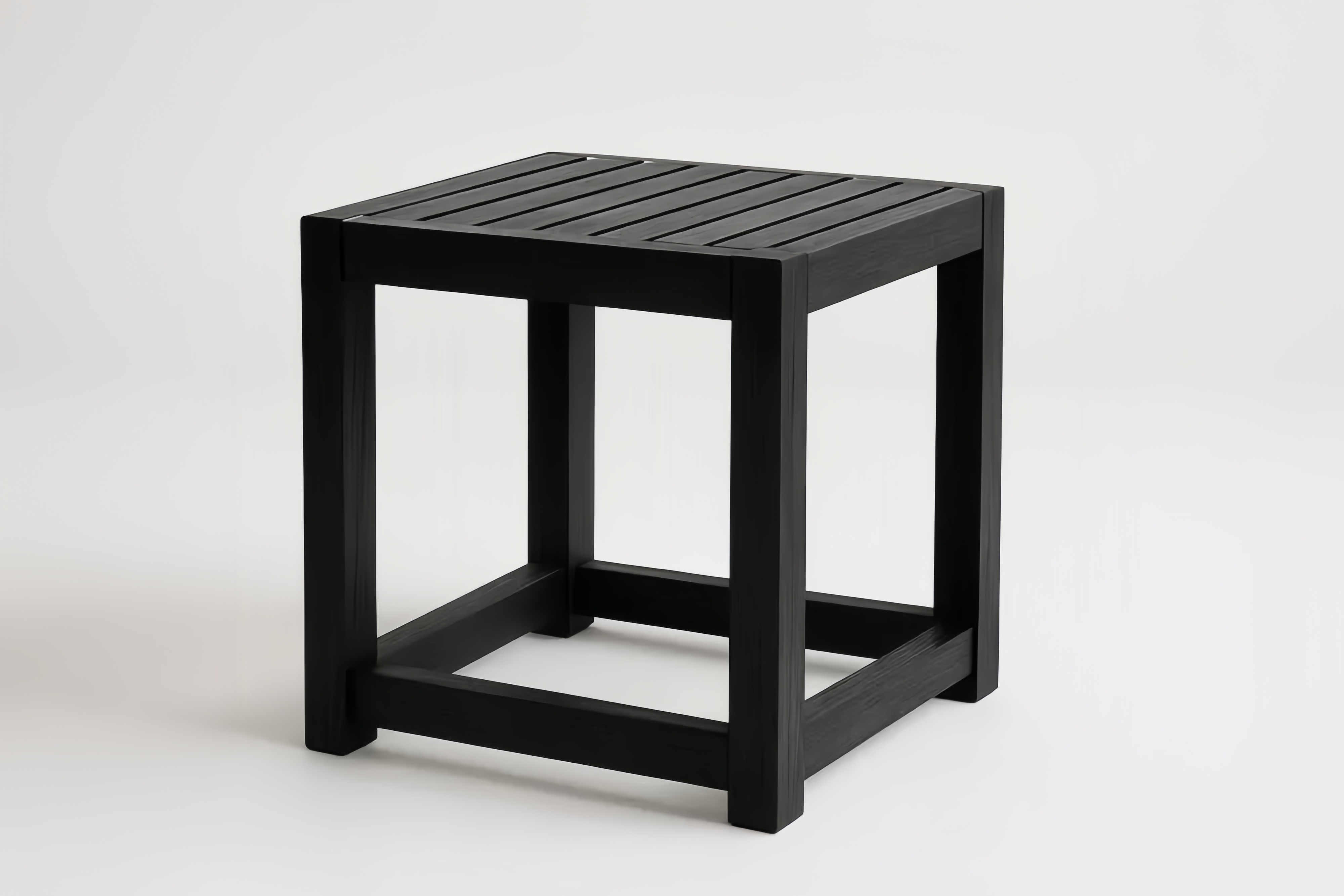 Tavolino quadrato in legno nero 40x40x45 cm
