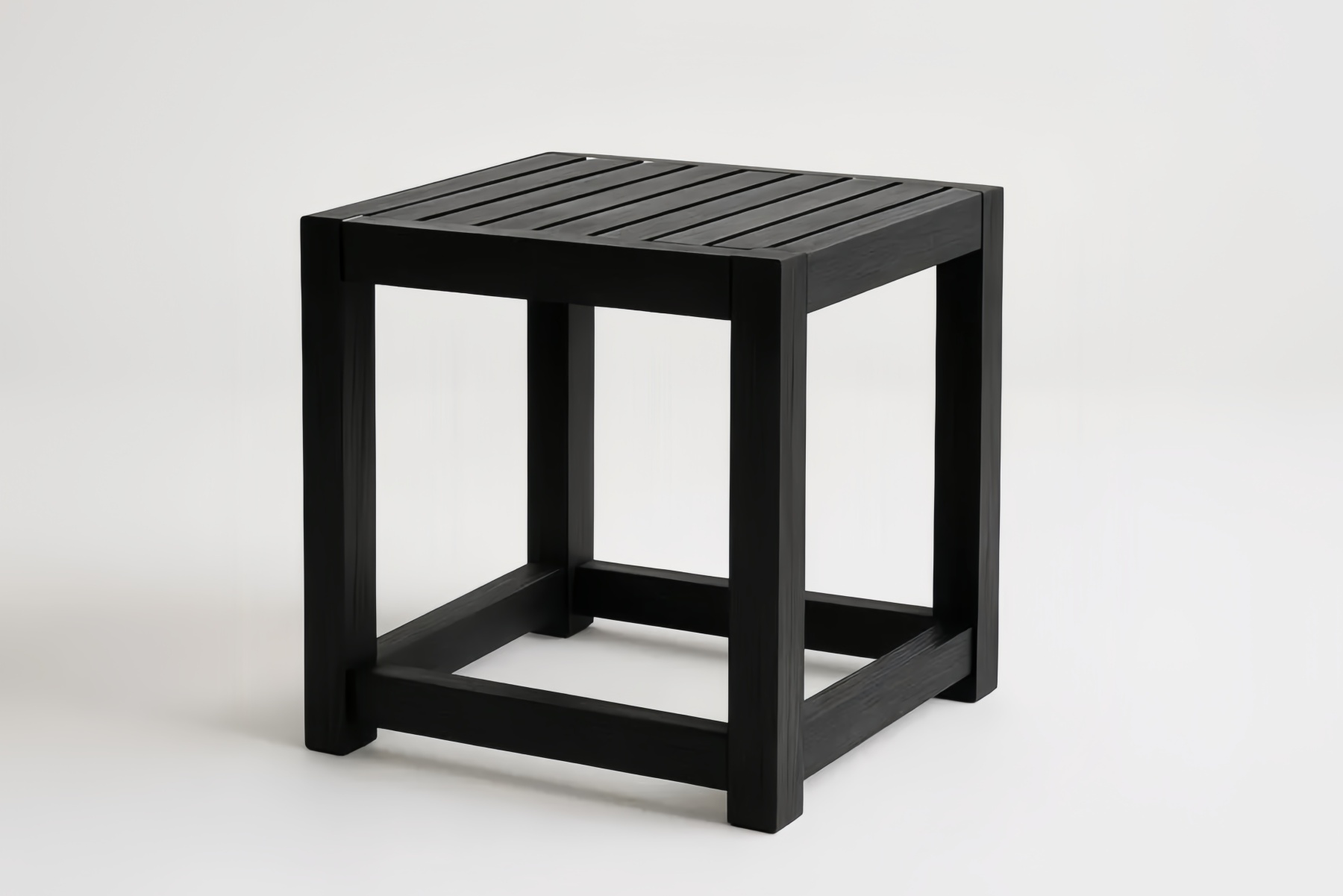 Tavolino quadrato in legno nero 40x40x45 cm