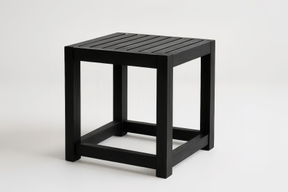 Tavolino quadrato in legno nero 40x40x45 cm