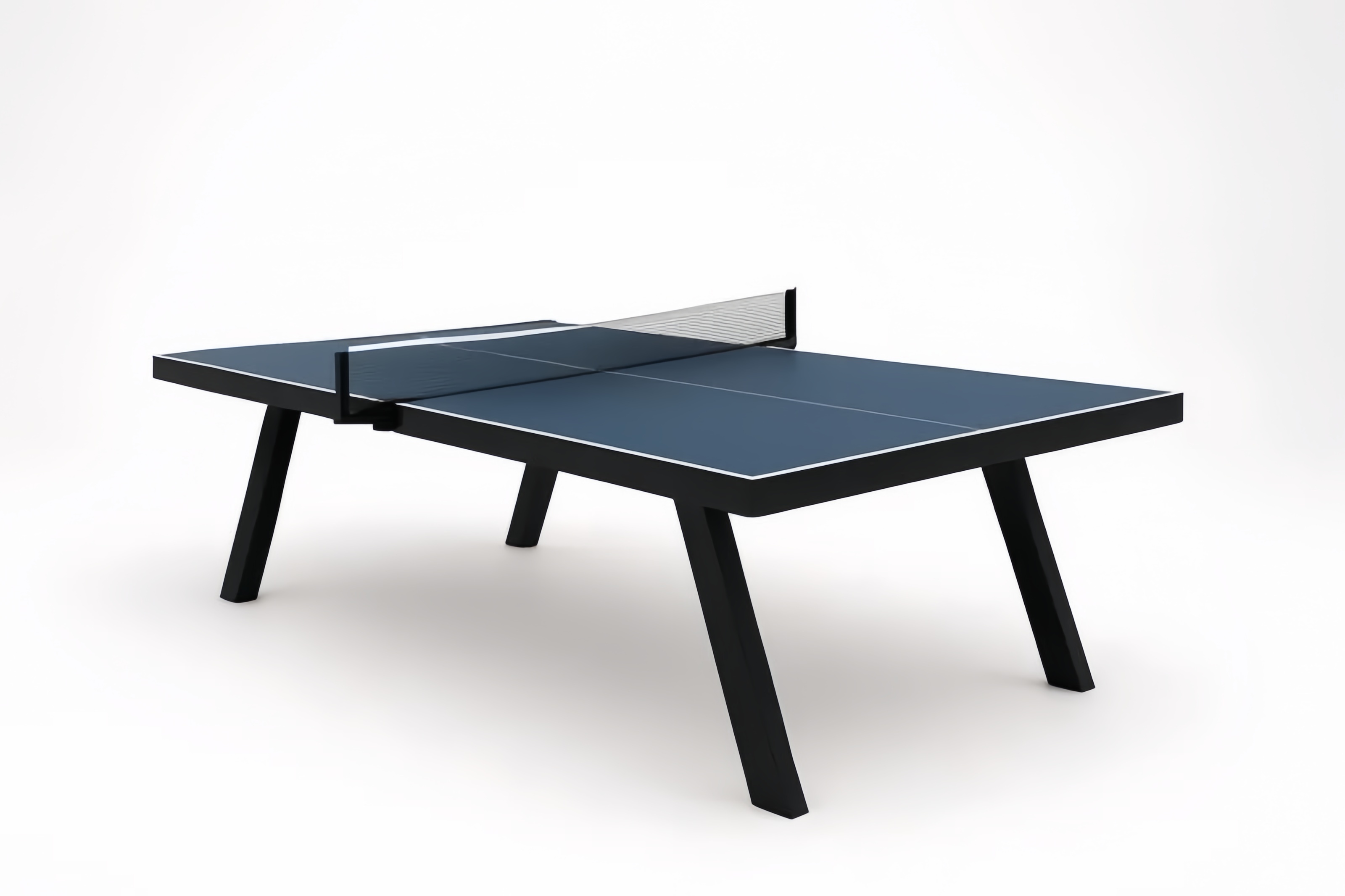 Tavolo da Ping Pong in MDF con Gambe in Metallo, Piano Blu 274x152x76 cm