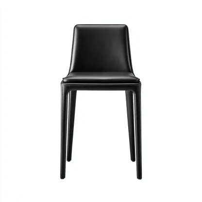 Sgabello da bar con seduta e schienale in pelle sintetica 47x46x98 cm - nero - per sala da pranzo - design moderno-Framearo