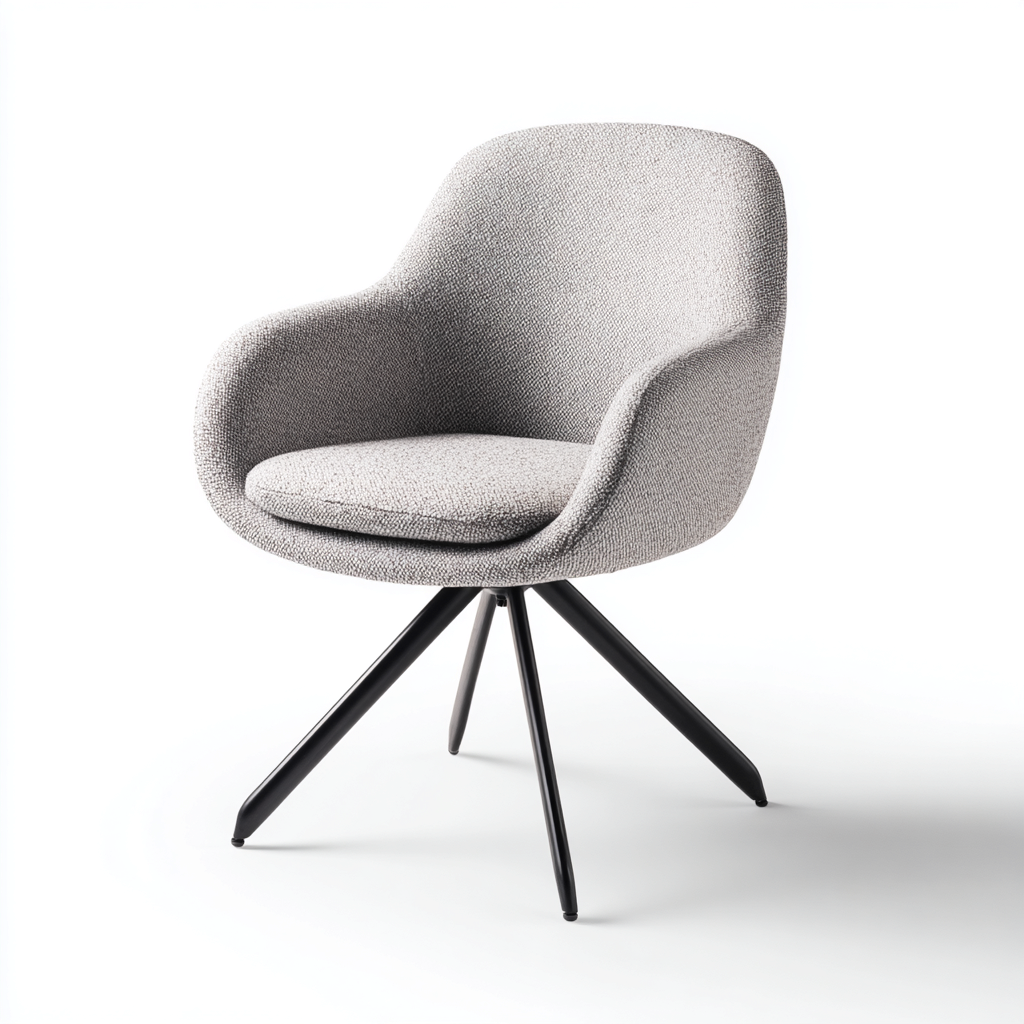 Sedia da ufficio - tessuto - metallo - 60x58x85 cm - grigio - adatta per ufficio - design moderno-Framearo