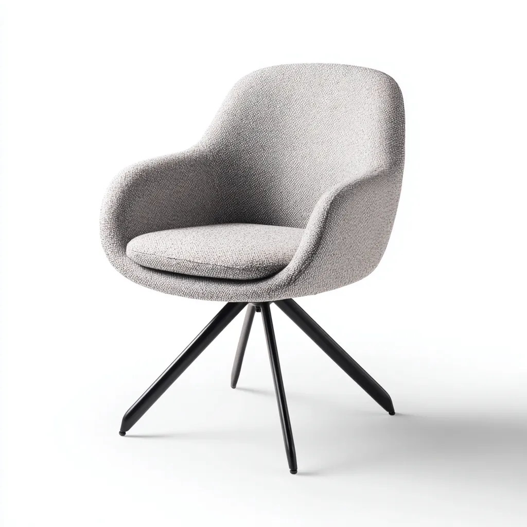 Sedia da ufficio - tessuto - metallo - 60x58x85 cm - grigio - adatta per ufficio - design moderno-Framearo