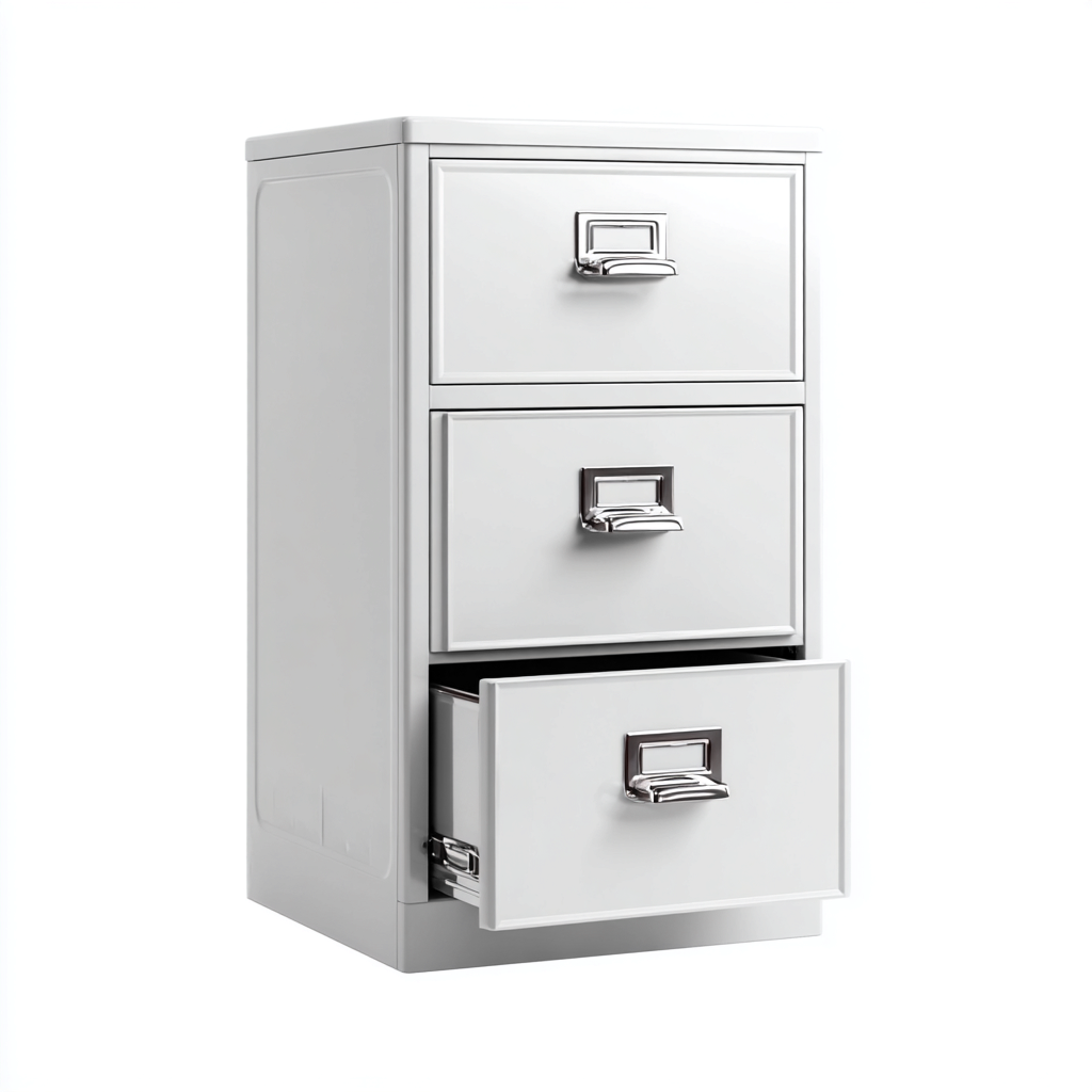 Armadio per ufficio - metallo - 45x40x105 cm - bianco - 3 cassetti - adatto per ufficio - design moderno-Framearo