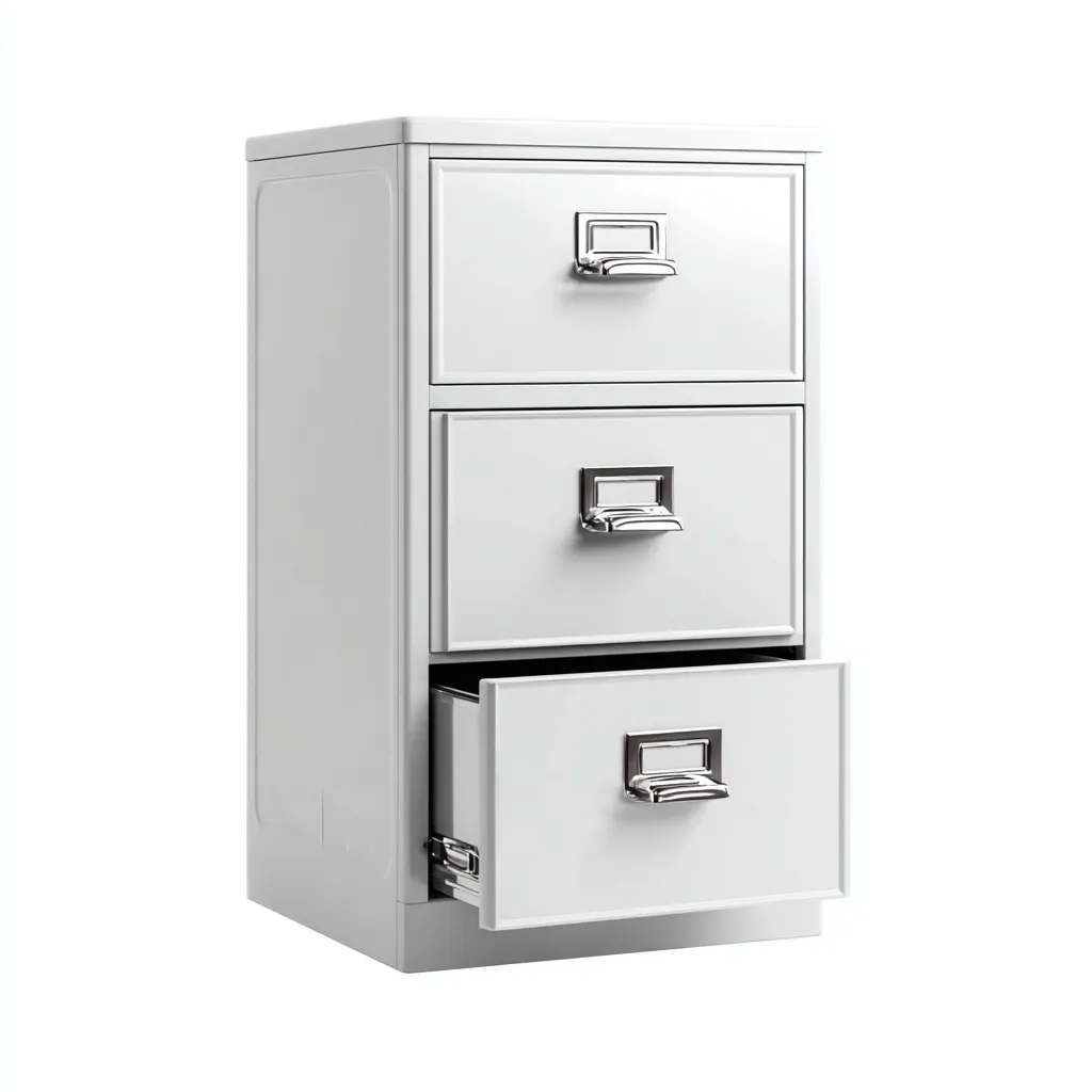 Armadio per ufficio - metallo - 45x40x105 cm - bianco - 3 cassetti - adatto per ufficio - design moderno-Framearo