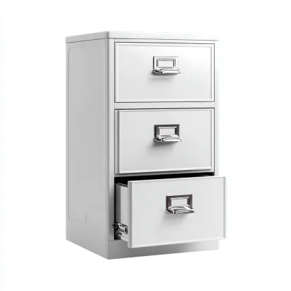 Armadio per ufficio - metallo - 45x40x105 cm - bianco - 3 cassetti - adatto per ufficio - design moderno-Framearo