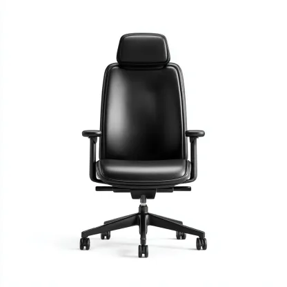 Sedia da ufficio - pelle - metallo - 66x66x118 cm - nero - adatta per ufficio - design ergonomico-Framearo
