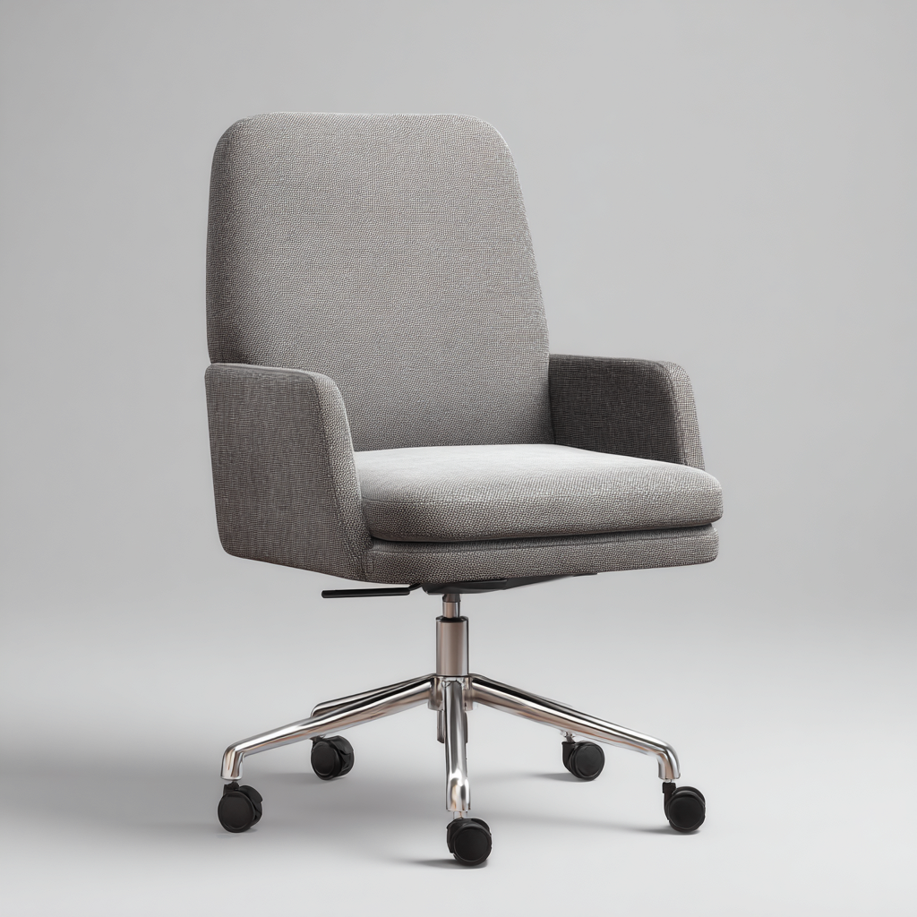 Sedia da ufficio - tessuto - metallo - 64x64x95 cm - grigio - adatta per ufficio - design ergonomico-Framearo