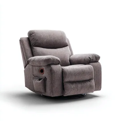 Poltrona reclinabile - tessuto - 95x90x100 cm - marrone - per soggiorno - design ergonomico-Framearo