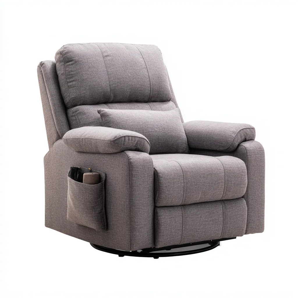 Poltrona reclinabile - tessuto - 95x90x100 cm - grigio - per soggiorno - design ergonomico-Framearo