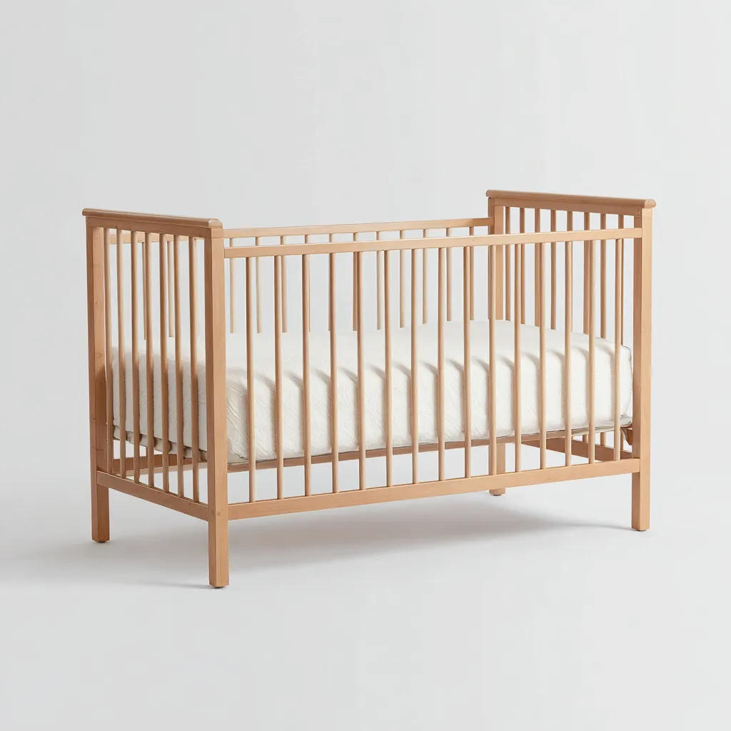 Culla - legno - 125x68x90 cm - legno chiaro - per camera da letto - design moderno-Framearo