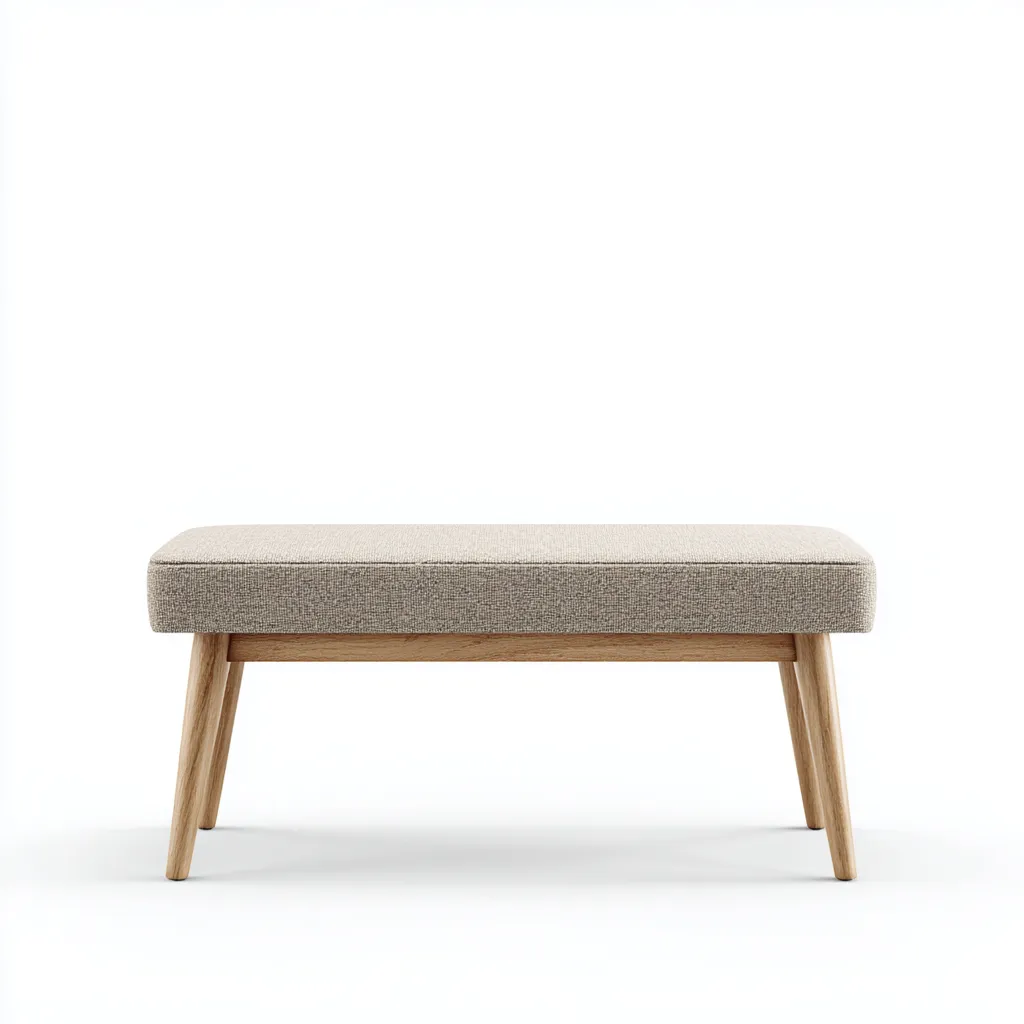 Panca per letto - tessuto 100x40x45 cm - beige - adatta per camera da letto - design moderno-Framearo