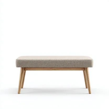 Panca per letto - tessuto 100x40x45 cm - beige - adatta per camera da letto - design moderno-Framearo