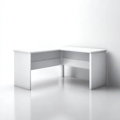 Scrivania angolare a L - legno - 150x150x75 cm - bianco - adatta per studio - ufficio - design moderno-Framearo