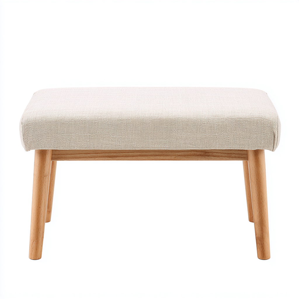 Panca per letto - tessuto 95x38x45 cm - beige - adatta per camera da letto - design moderno-Framearo