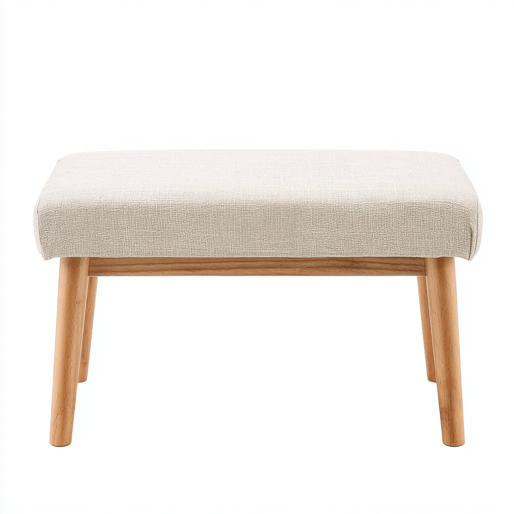 Panca per letto - tessuto 95x38x45 cm - beige - adatta per camera da letto - design moderno-Framearo