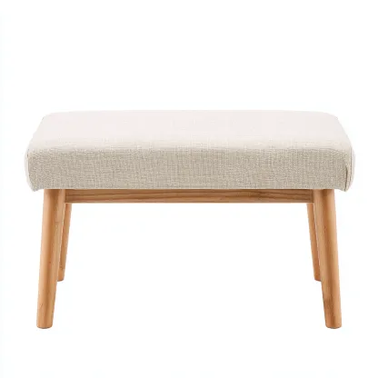 Panca per letto - tessuto 95x38x45 cm - beige - adatta per camera da letto - design moderno-Framearo
