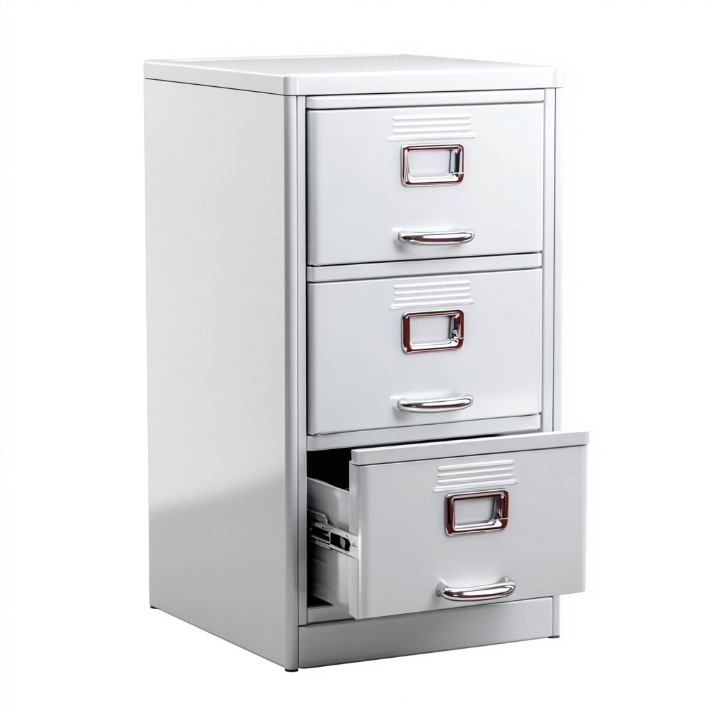 Armadio per ufficio in metallo 38x45x72 cm - bianco - adatto all'ufficio - design moderno-Framearo