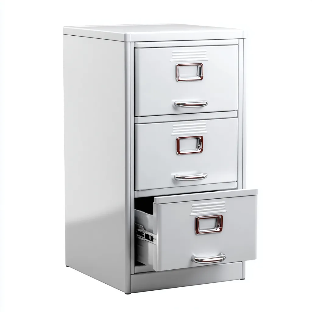 Armadio per ufficio in metallo 38x45x72 cm - bianco - adatto all'ufficio - design moderno-Framearo