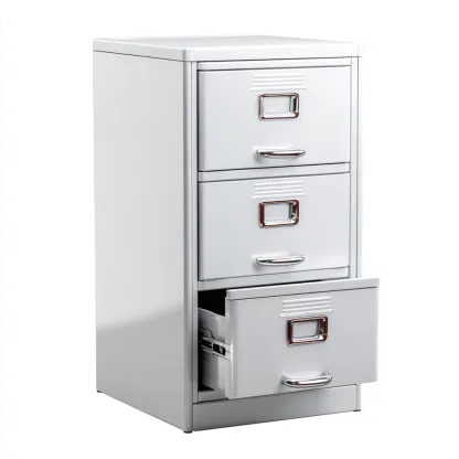 Armadio per ufficio in metallo 38x45x72 cm - bianco - adatto all'ufficio - design moderno-Framearo