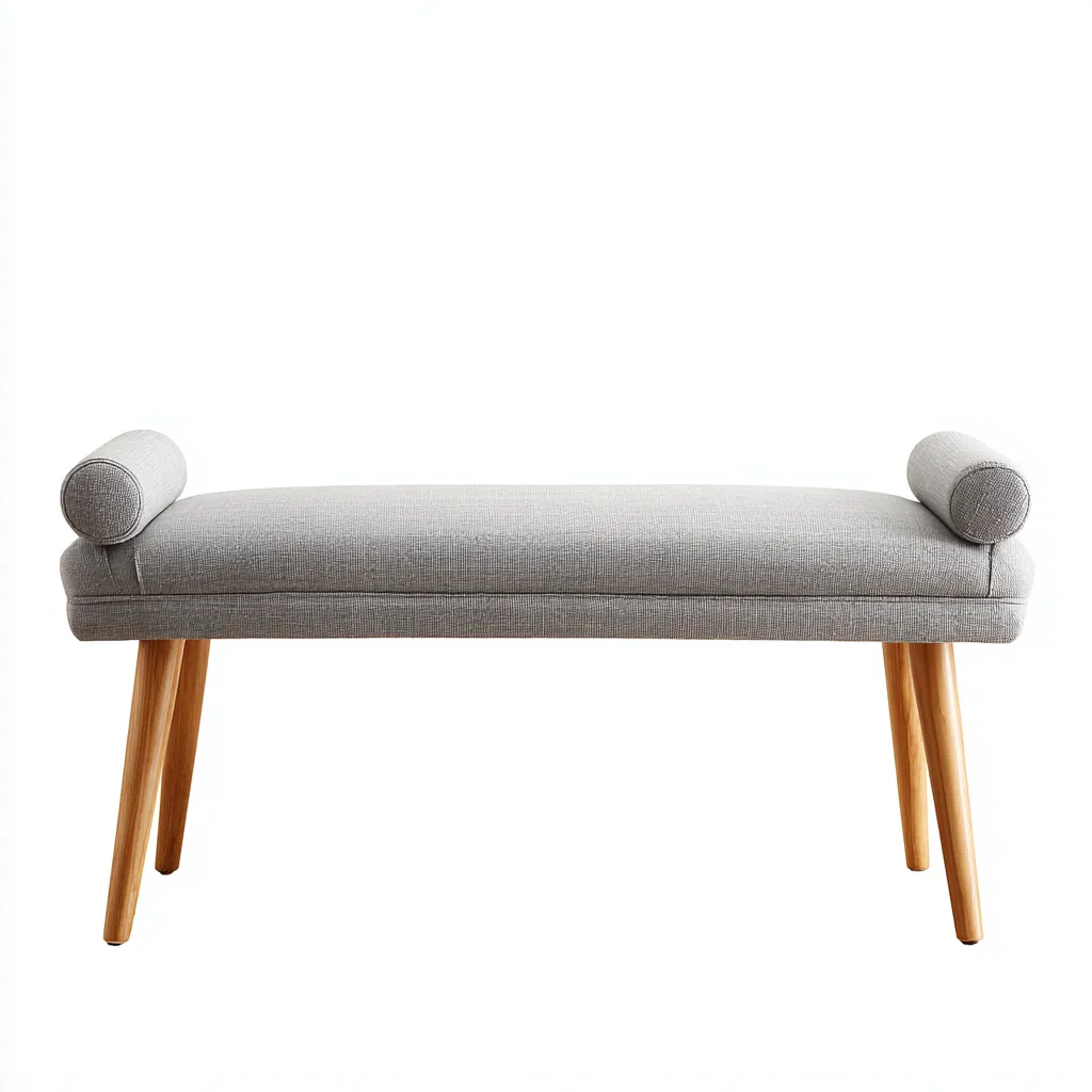 Panca per letto - tessuto 110x40x47 cm - grigio - adatta per camera da letto - design moderno-Framearo