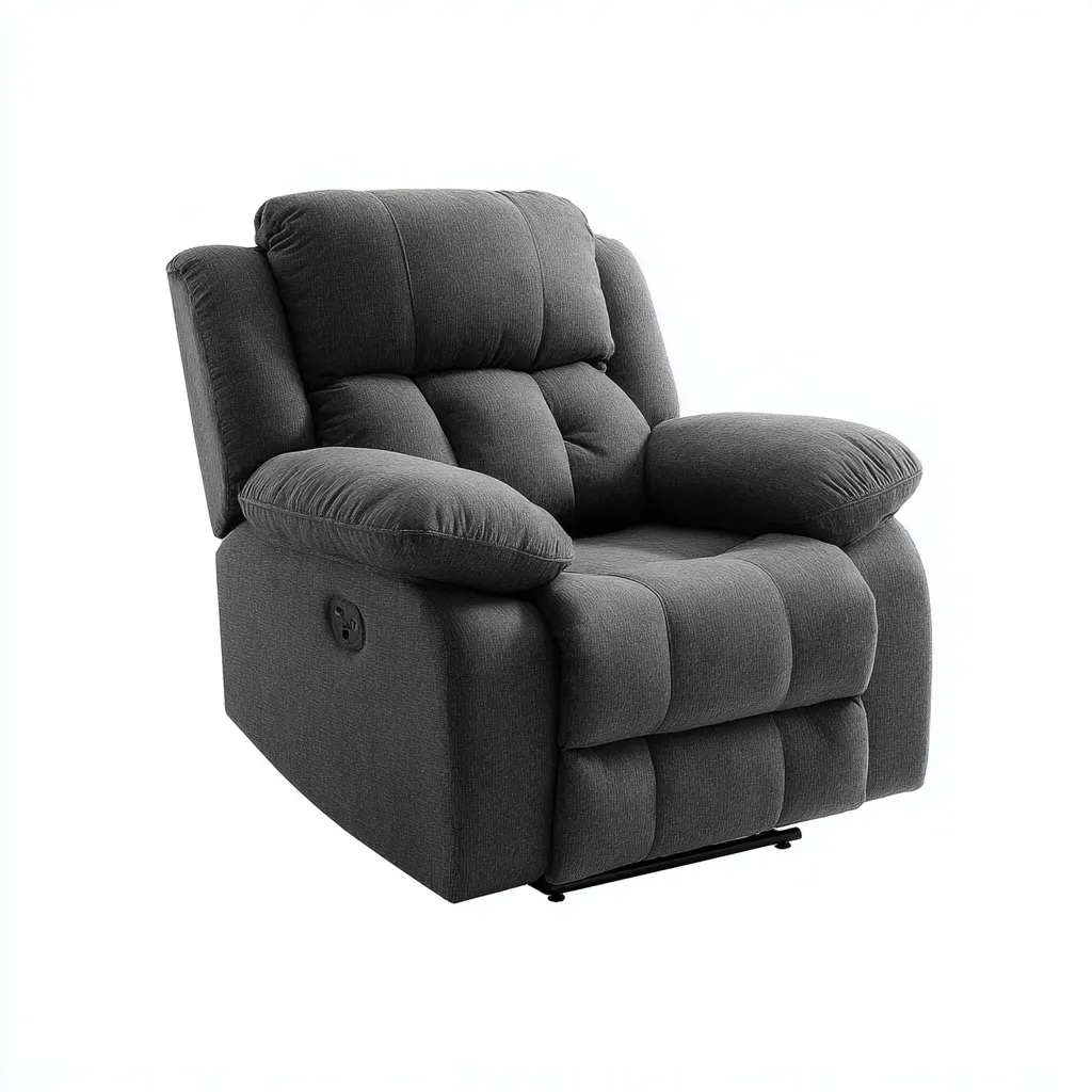 Poltrona reclinabile - tessuto - 95x90x100 cm - grigio scuro - per soggiorno - funzione reclinabile elettrica-Framearo