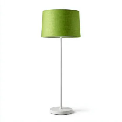 Lampada da terra - metallo - tessuto - 35x35x160 cm - bianco - verde - per interni - design moderno-Framearo