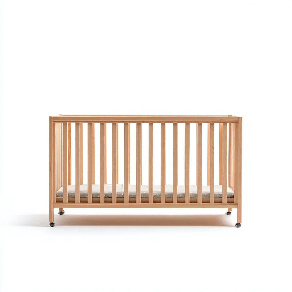 Culla - legno - 125x66x90 cm - legno chiaro - per camera da letto - design moderno-Framearo