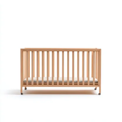 Culla - legno - 125x66x90 cm - legno chiaro - per camera da letto - design moderno-Framearo