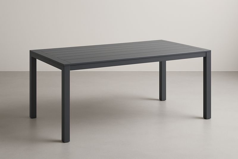 Garten-Gartentisch rechteckig aus Aluminium, Anthrazit160x90x75 cm(LxBxH)