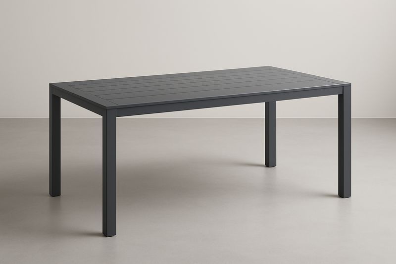 Garten-Gartentisch rechteckig aus Aluminium, Anthrazit160x90x75 cm(LxBxH)