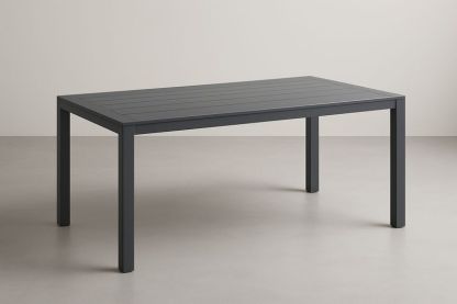 Garten-Gartentisch rechteckig aus Aluminium, Anthrazit160x90x75 cm(LxBxH)