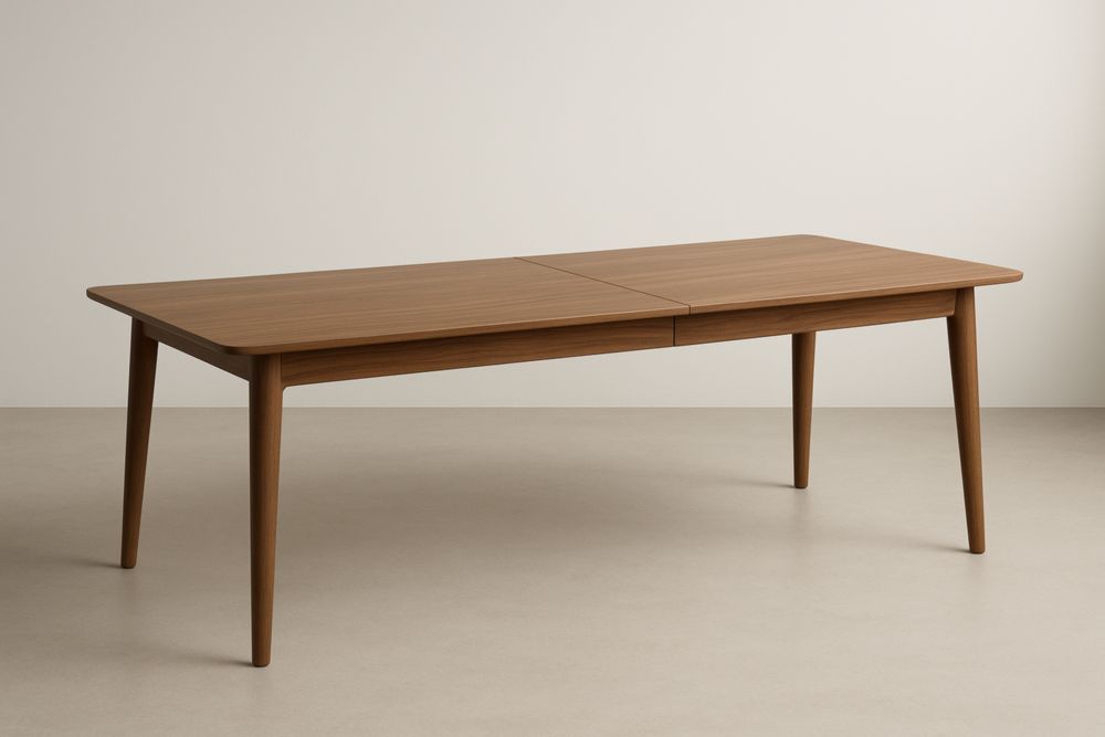 Tavolo da Pranzo Allungabile in Legno Massello Marrone-Levorinta