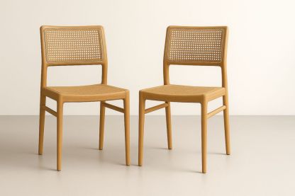 Set di 2 Sedie da Pranzo in Acciaio Verniciato-Levorinta