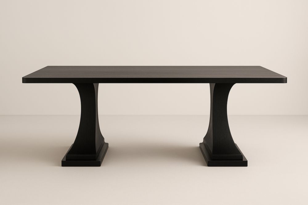 Tavolo Rettangolare in Rovere Nero 200x100x75 cm-Levorinta