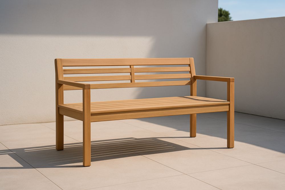 Panca da Giardino in Legno di teak Rettangolare 120x58x85 cm-Levorinta
