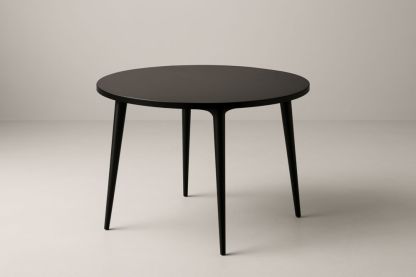 Tavolo rotondo in legno massello nero-Levorinta