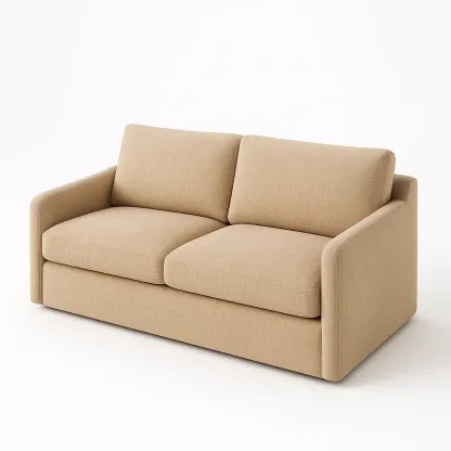 Canapé 2 places tissu lin beige-Mobistica