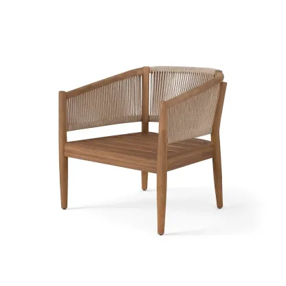 Chaise en bois et corde tressée naturelle 70x75x85 cm-Mobistica