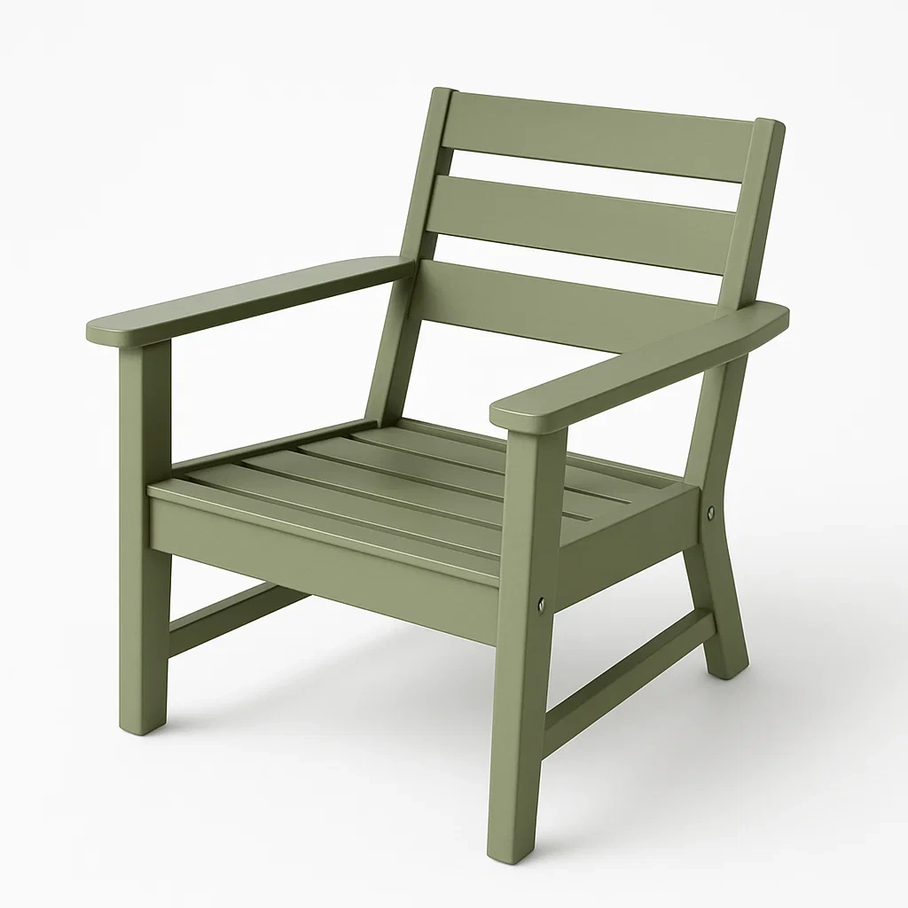 Chaise de jardin en bois composite vert-Mobistica