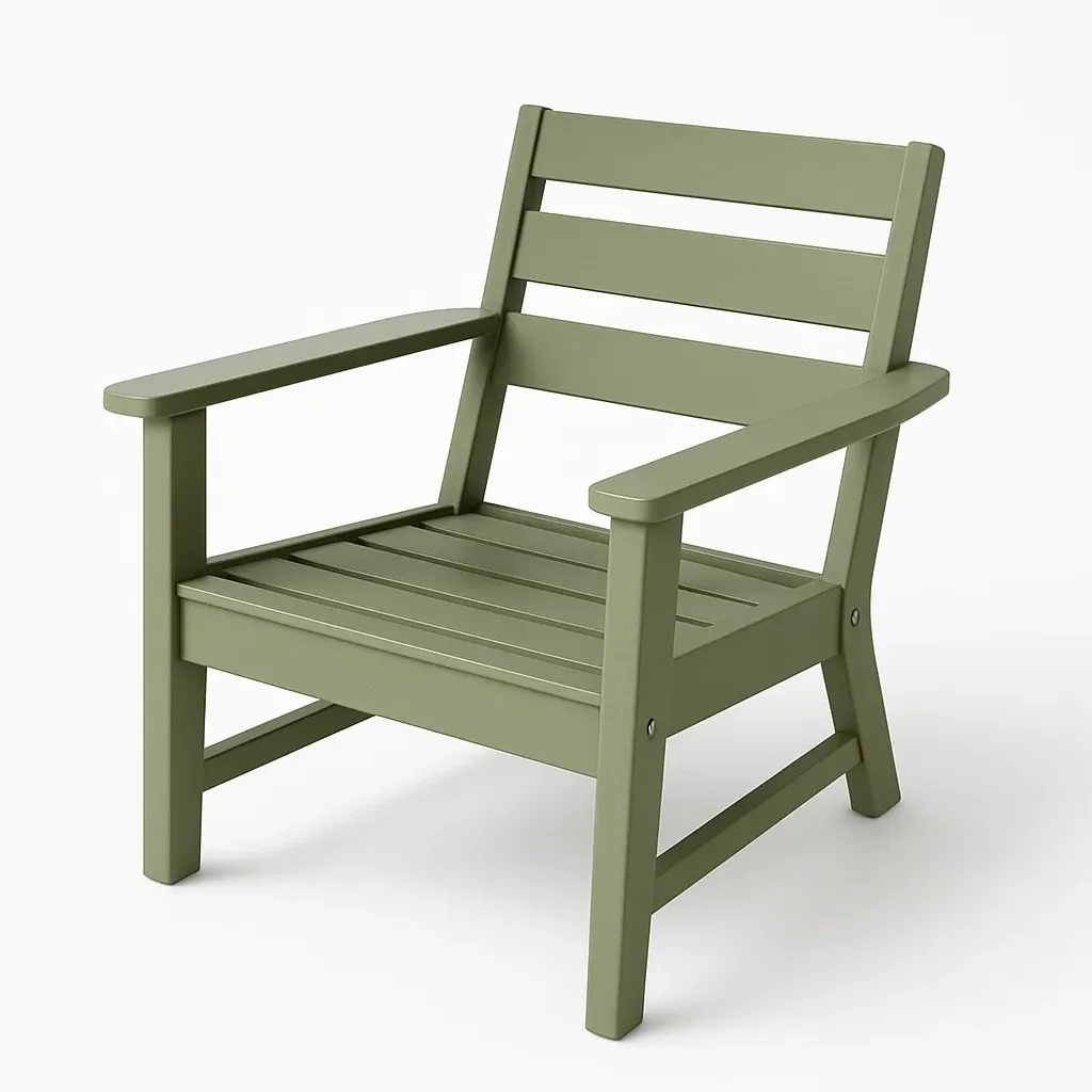 Chaise de jardin en bois composite vert-Mobistica