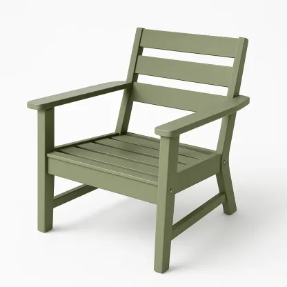 Chaise de jardin en bois composite vert-Mobistica