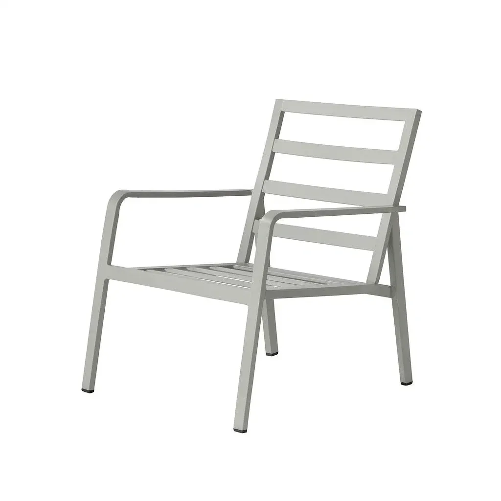 Chaise d'extérieur en métal gris-Mobistica