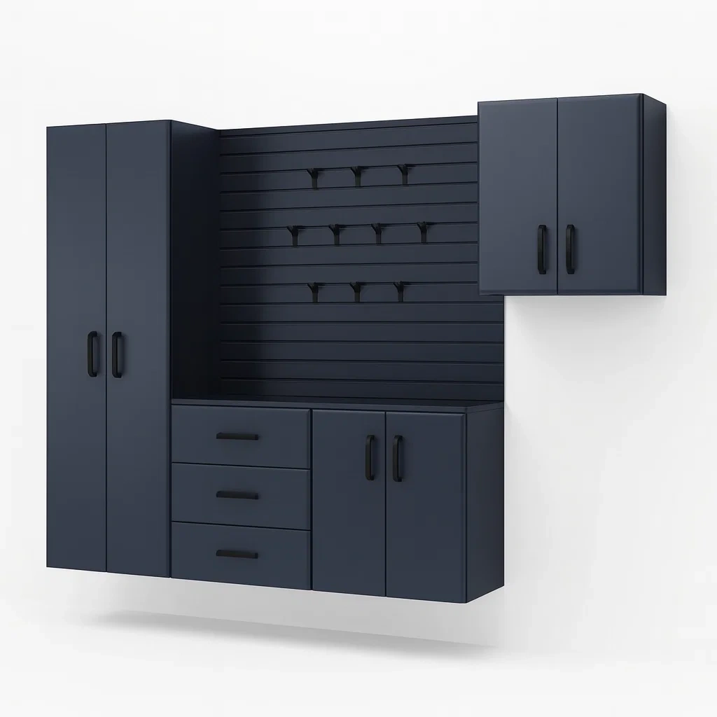 Armoire de garage murale en métal bleu-SOFNIMA