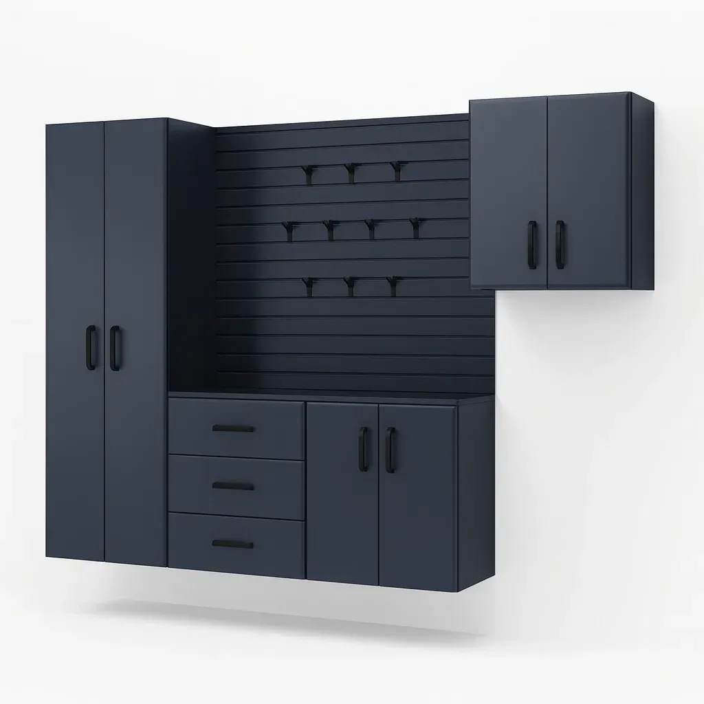 Armoire de garage murale en métal bleu-SOFNIMA