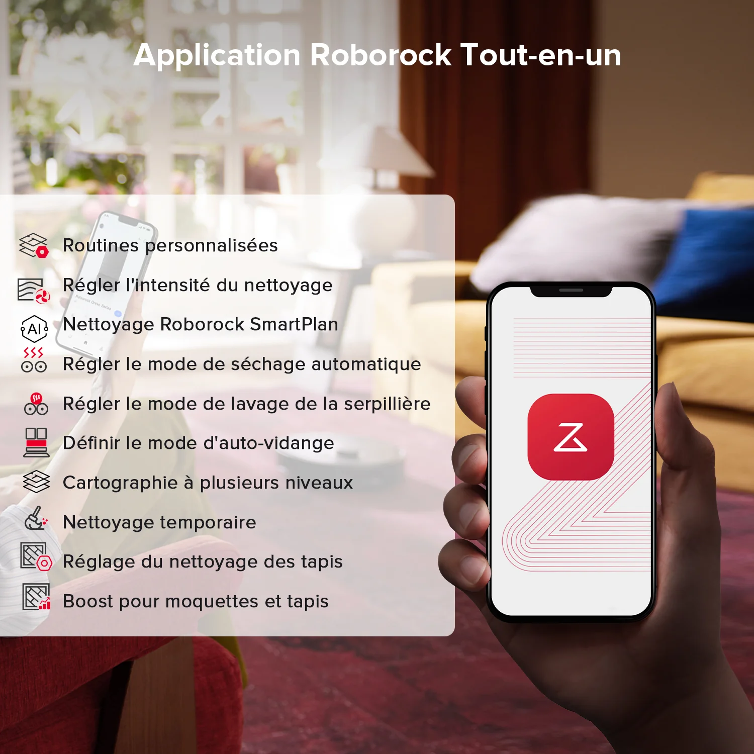 Roborock Qrevo S5V Robot Aspirateur Laveur avec station d’accueil multifonctionnelle