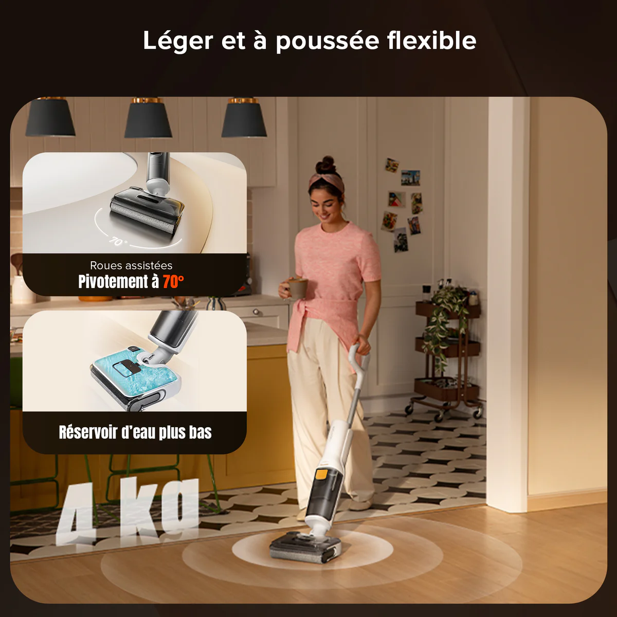 Roborock F25 GT aspirateur laveur sans fil sec et humide