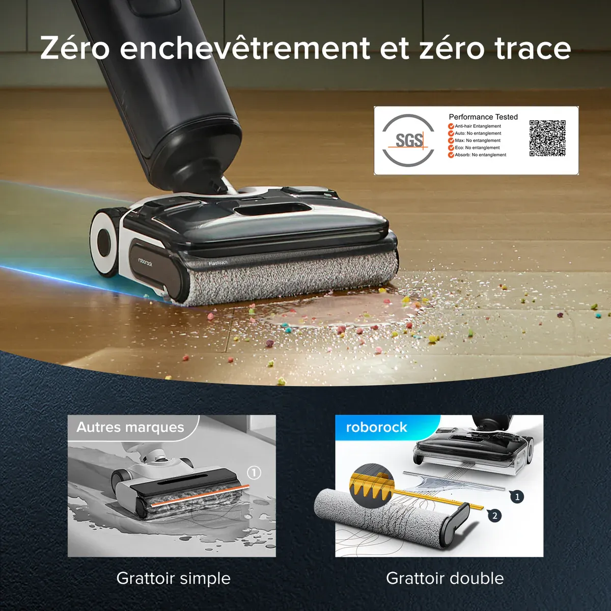 Roborock F25 XT Aspirateur Laveur sans fil sec et humide