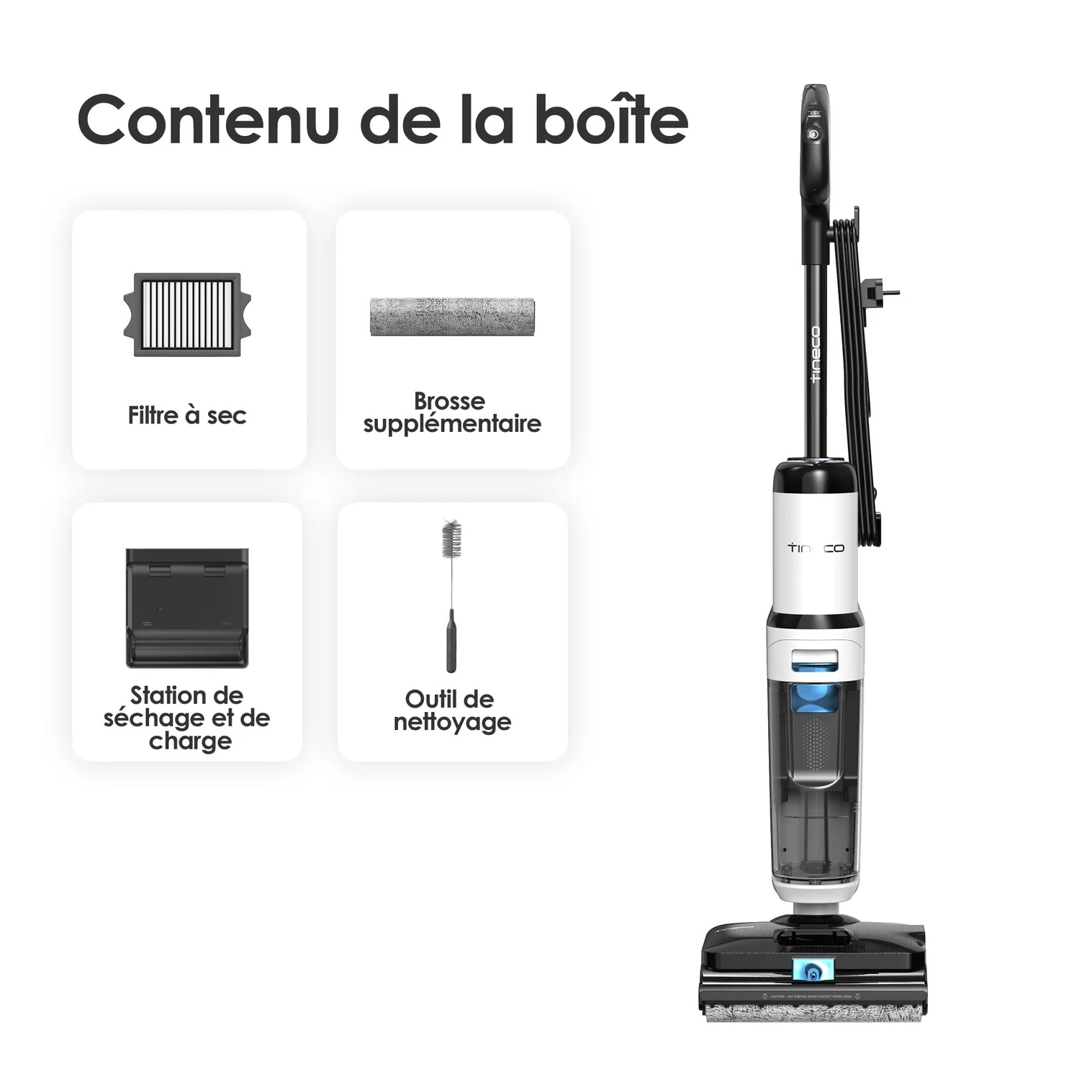 Tineco FLOOR ONE S6 Stretch Steam Aspirateur-laveur humide et sec tout-en-un