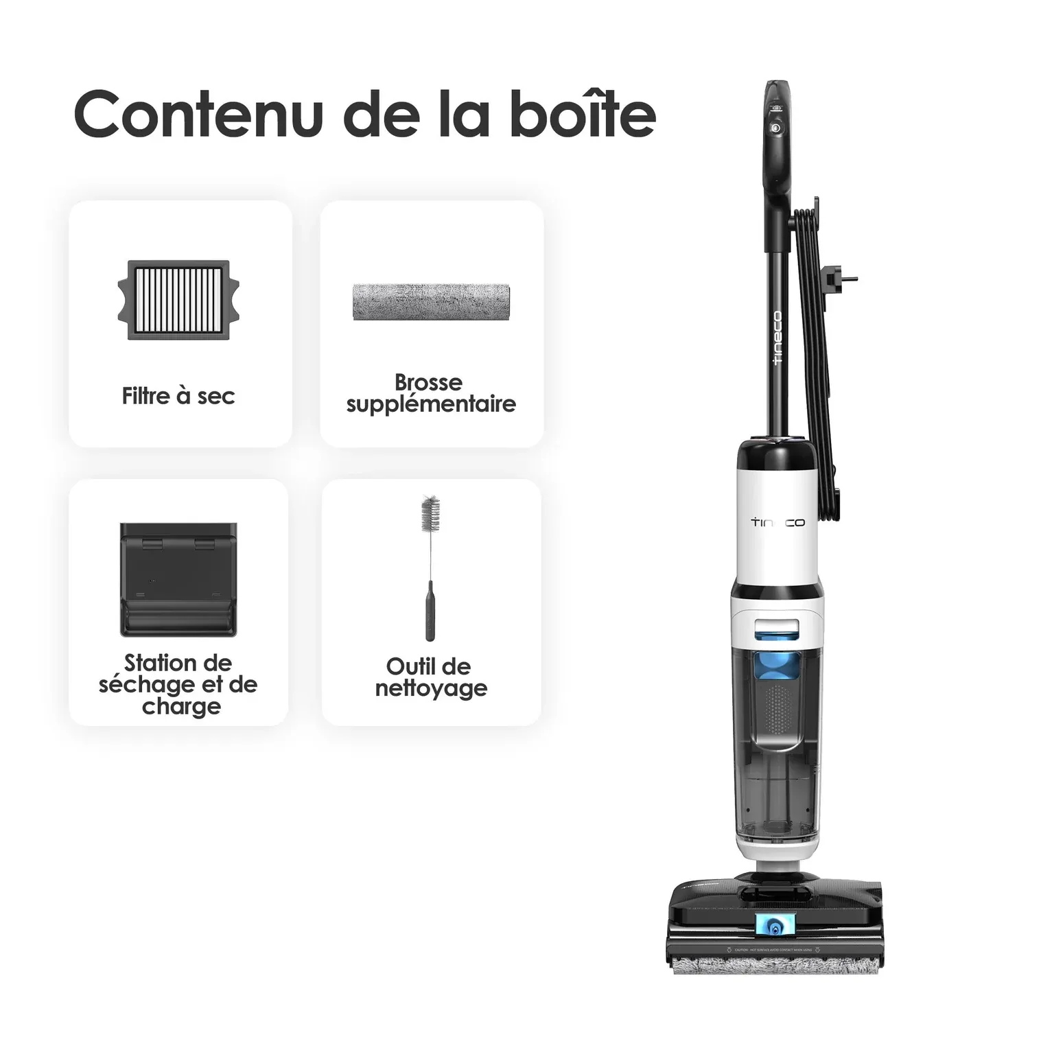Tineco FLOOR ONE S6 Stretch Steam Aspirateur-laveur humide et sec tout-en-un